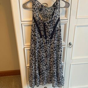 Maurices Navy and White Floral Midi Dress